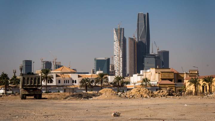 Eine Baustelle in der saudischen Hauptstadt Riad